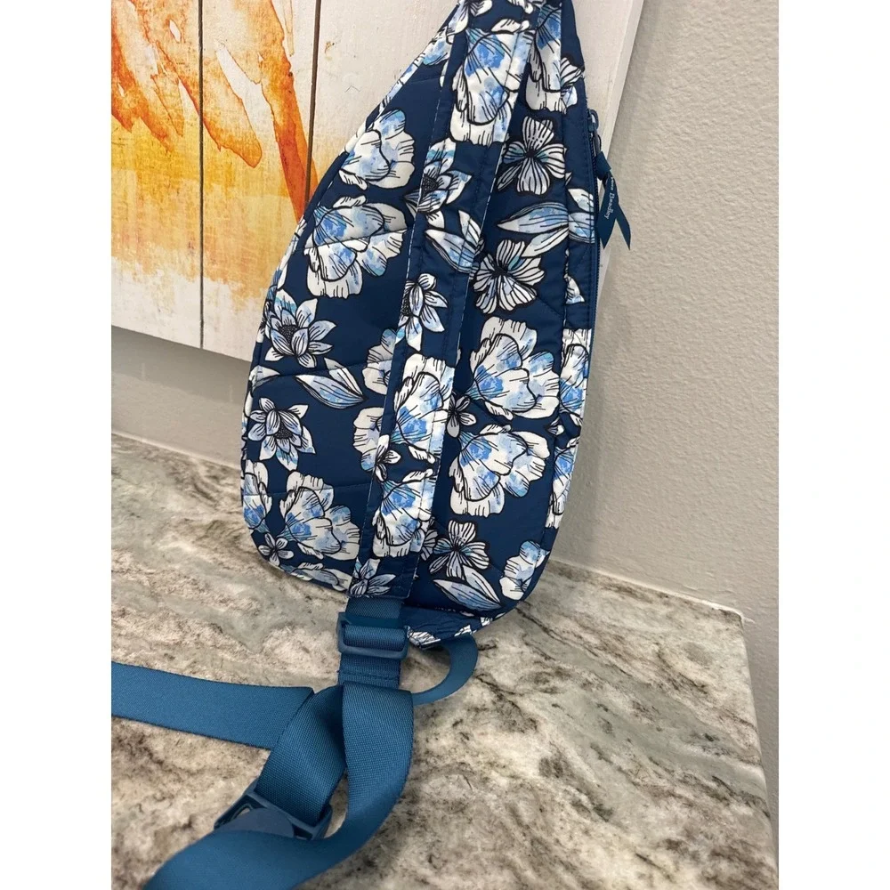 Vera Bradley Ultralight Essential Sling Backpack Dive Floral Medallion print NWT